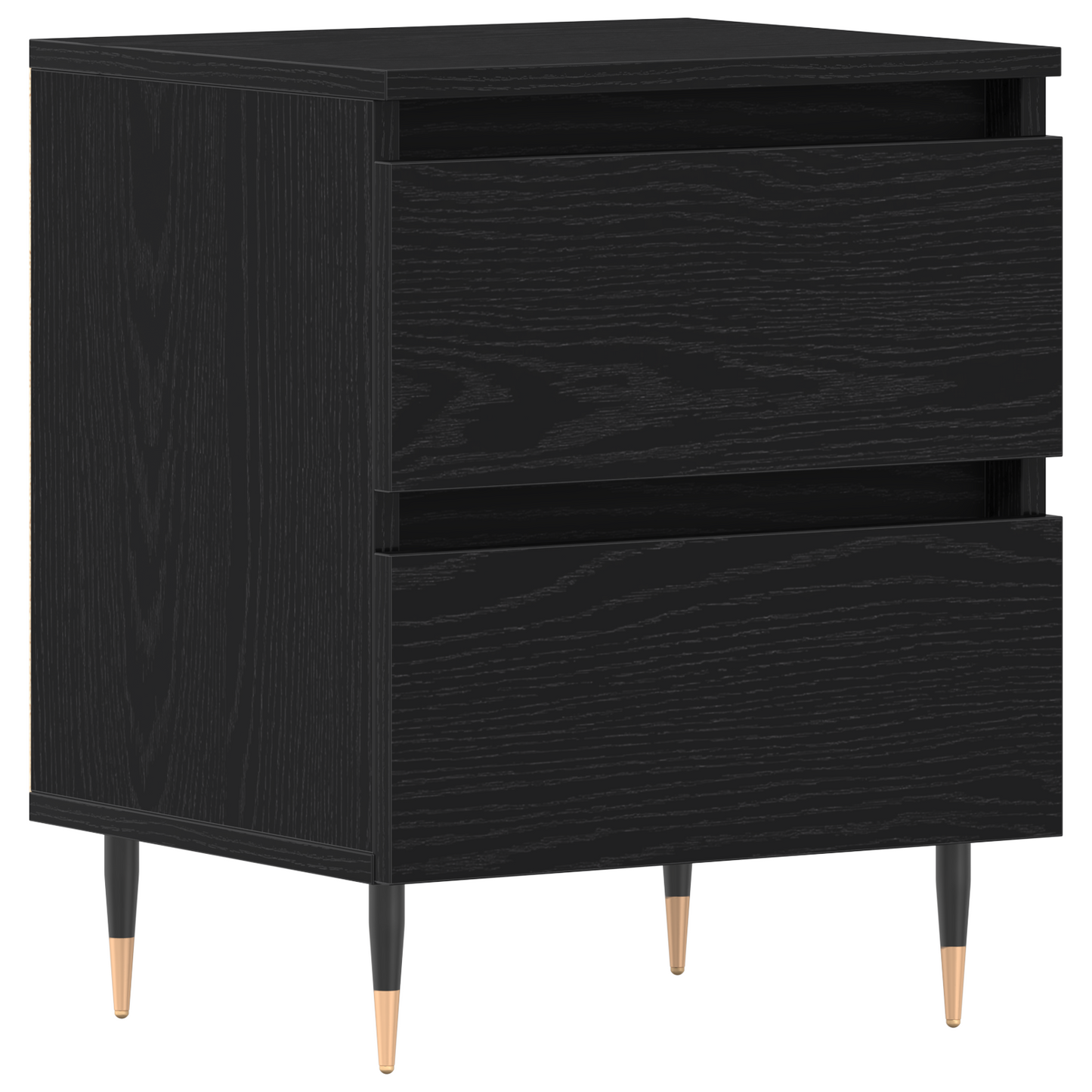 Bedside Cabinet Black Oak 40x35x50 cm Engineered Wood