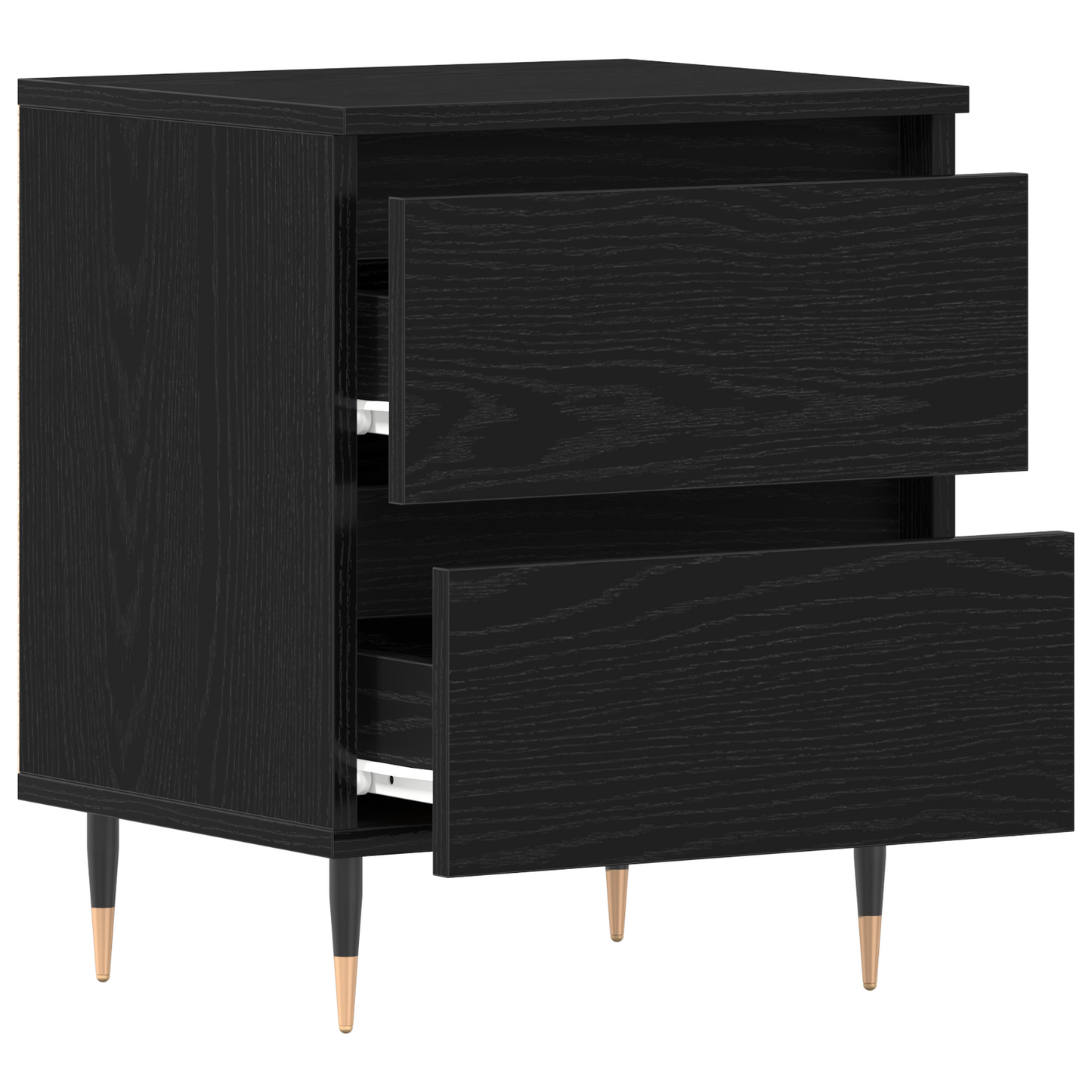 Bedside Cabinet Black Oak 40x35x50 cm Engineered Wood