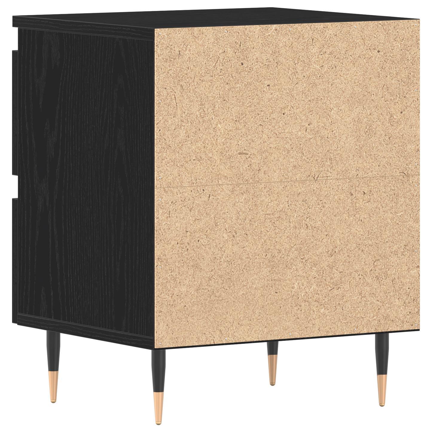 Bedside Cabinet Black Oak 40x35x50 cm Engineered Wood