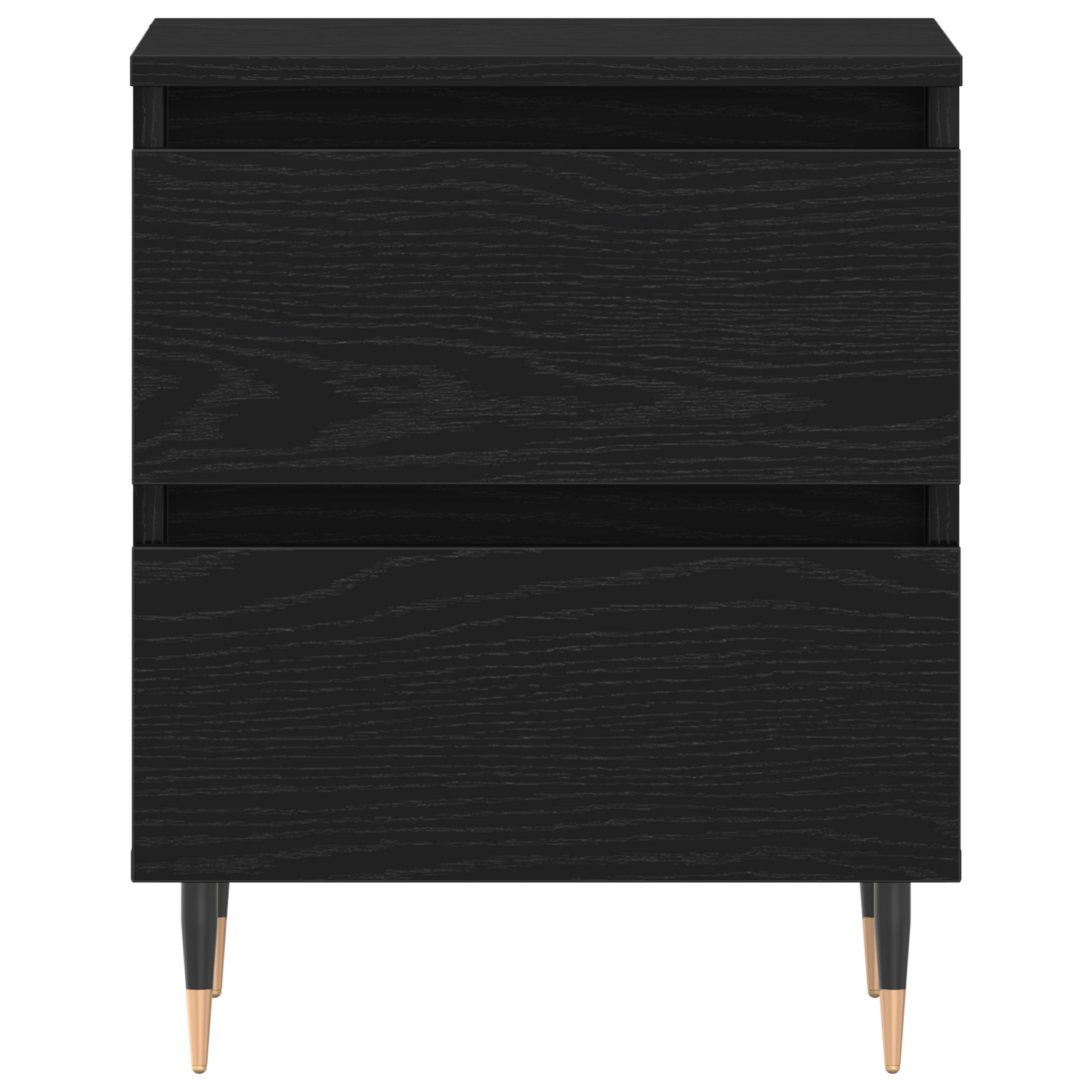 Bedside Cabinet Black Oak 40x35x50 cm Engineered Wood