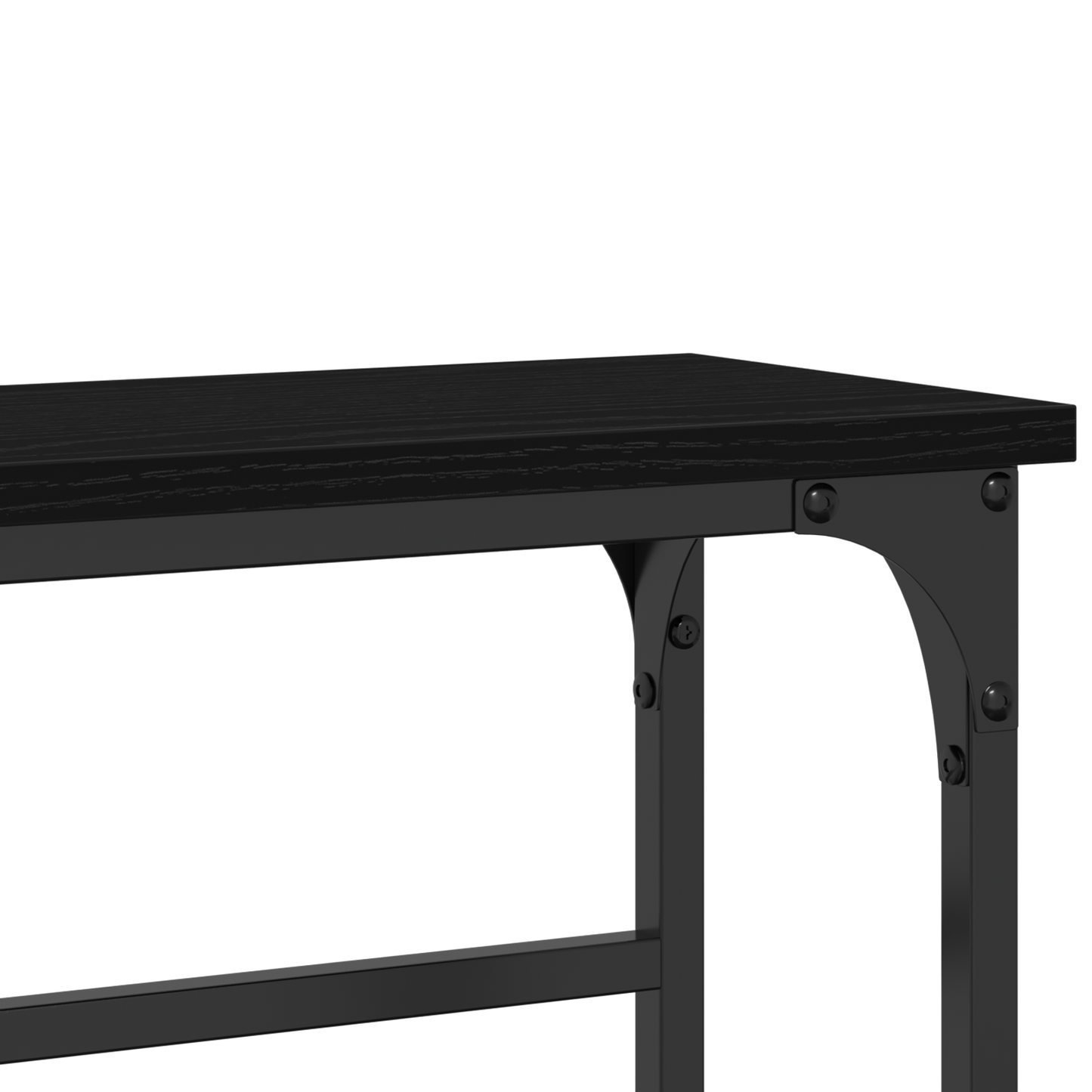 Console Table Black Oak 75x19,5x75 cm Engineered Wood