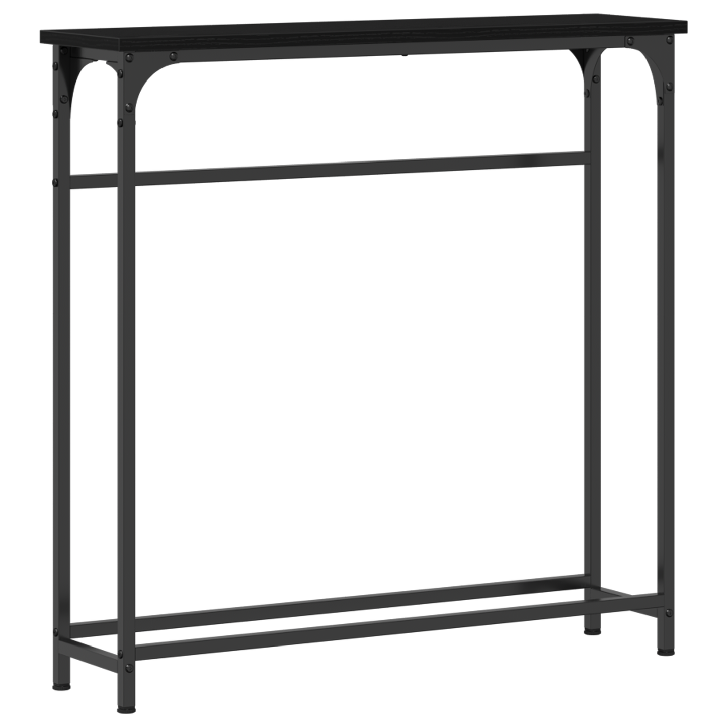 Console Table Black Oak 75x19,5x75 cm Engineered Wood