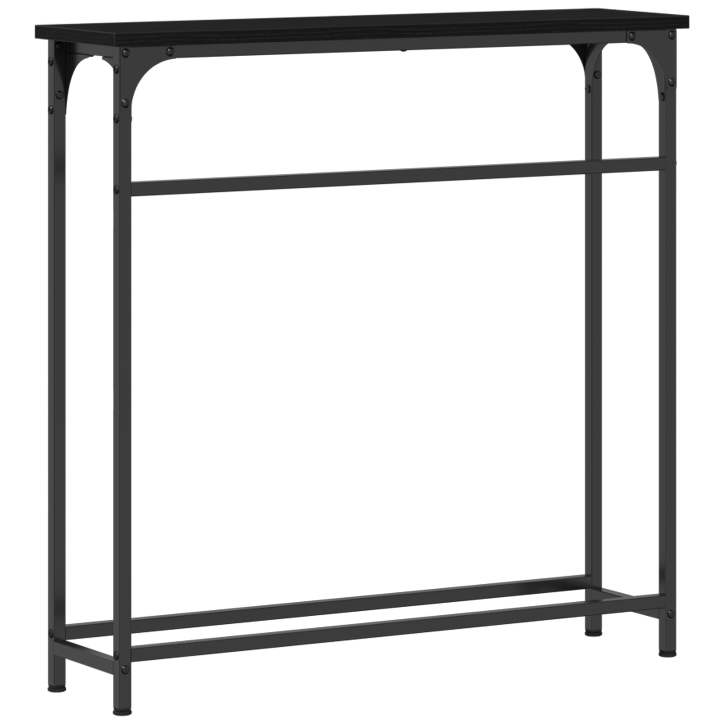 Console Table Black Oak 75x19,5x75 cm Engineered Wood