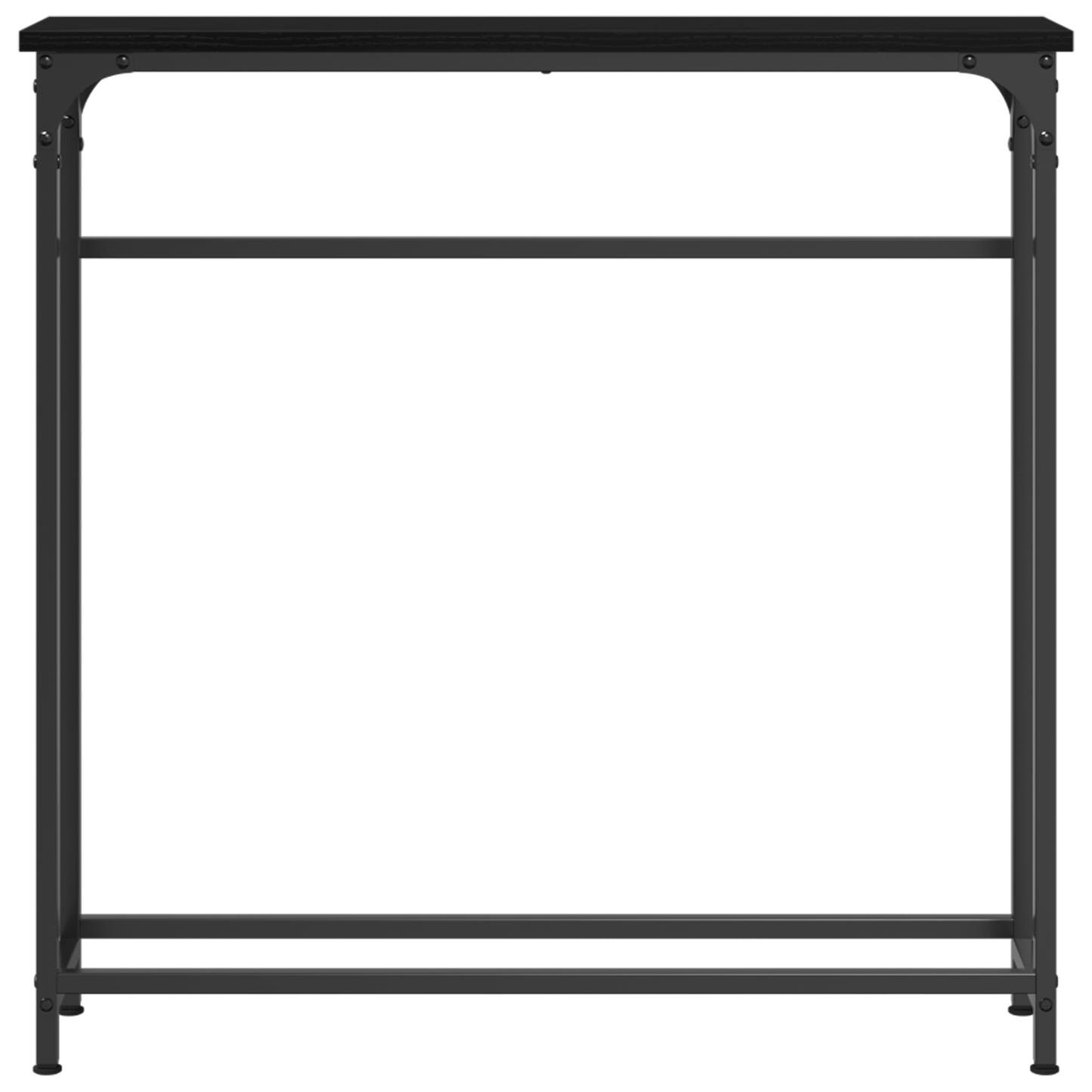 Console Table Black Oak 75x19,5x75 cm Engineered Wood