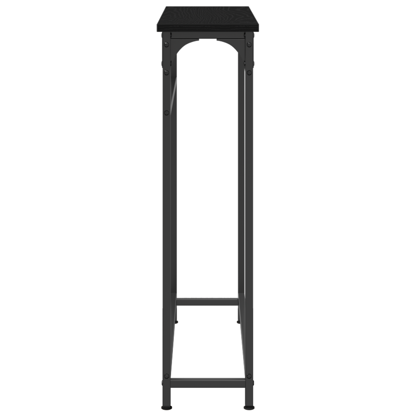 Console Table Black Oak 75x19,5x75 cm Engineered Wood