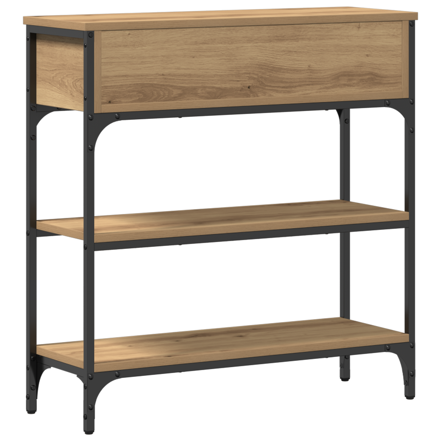 Console Table Artisan Oak 72,5x25x75 cm Engineered Wood & Steel