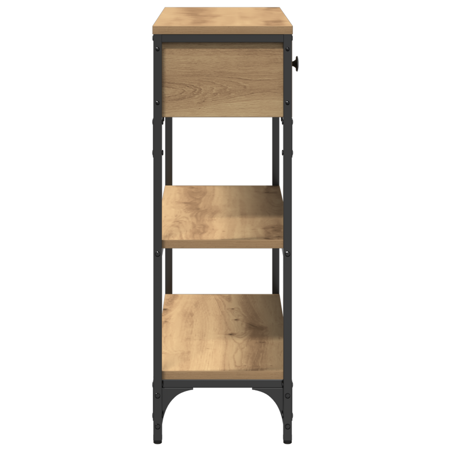 Console Table Artisan Oak 72,5x25x75 cm Engineered Wood & Steel