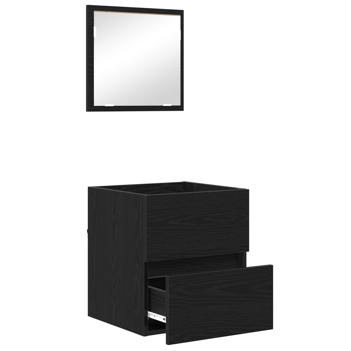 Bathroom Storage Cabinet - Black Oak Engineered Wood Standard