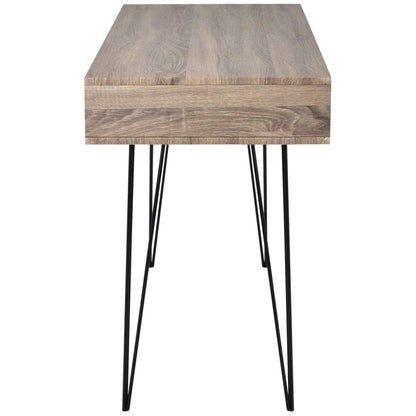 Modern Grey Desk with 2 Compartments - Sleek & Functional Design