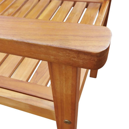 2-Piece Brown Acacia Wood Garden Chairs Set - Durable & Stylish
