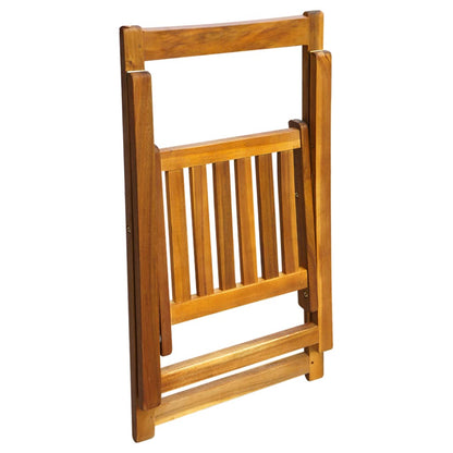 Solid Acacia Wood Folding Garden Chairs, 2 pcs - Durable & Stylish