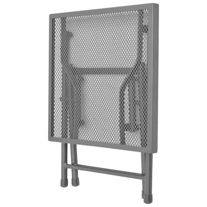 Anthracite Steel Sun Loungers Set with Table - 2 Pcs