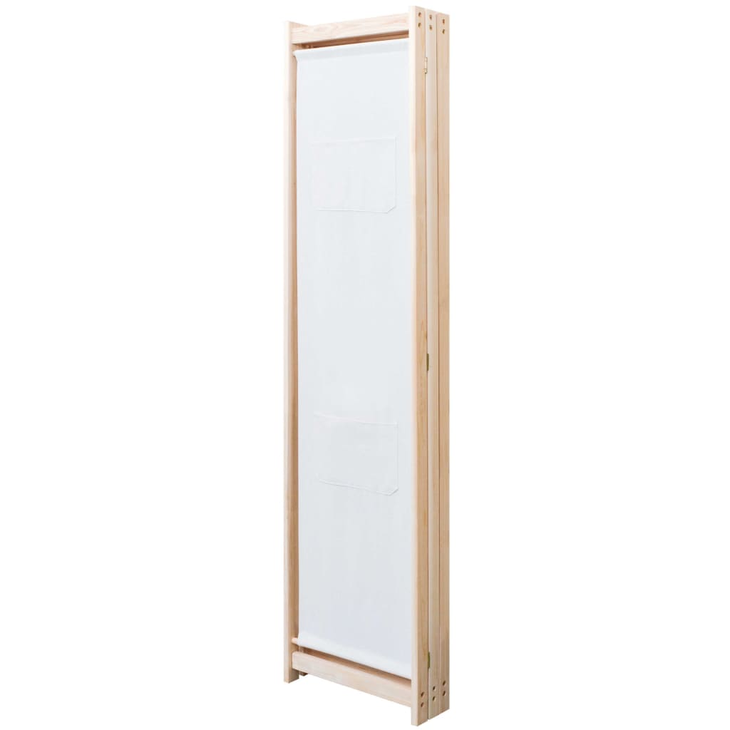 Elegant Cream Fabric 3-Panel Room Divider, 120x170 cm