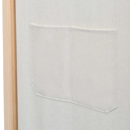 Elegant Cream Fabric 3-Panel Room Divider, 120x170 cm