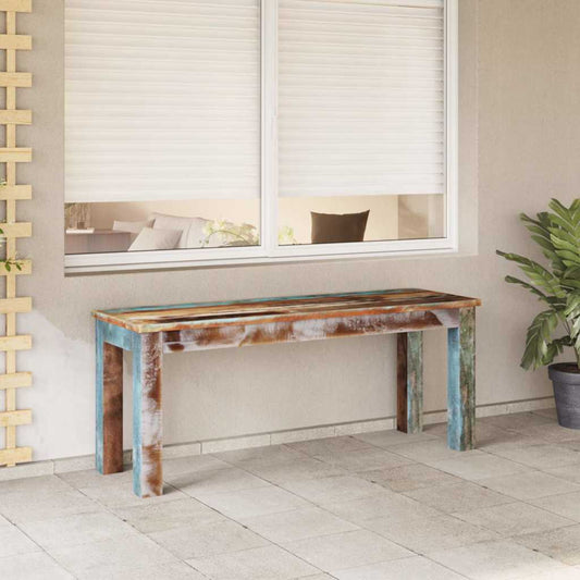 Rustic Reclaimed Wood Bench 110x35x45 cm - Solid and Eco-Friendly