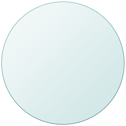 Round 400mm Table Top Tempered Glass - Clear & Durable