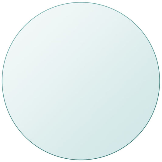 Round 400mm Table Top Tempered Glass - Clear & Durable