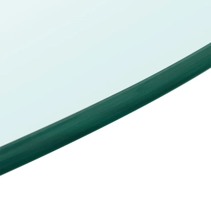 Round 400mm Table Top Tempered Glass - Clear & Durable