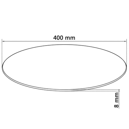 Round 400mm Table Top Tempered Glass - Clear & Durable