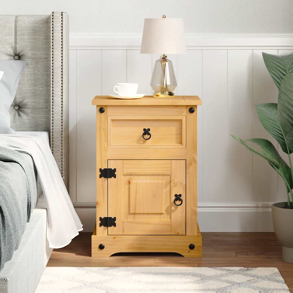 Mexican Pine Bedside Cabinet - Corona Range 53x39x66 cm