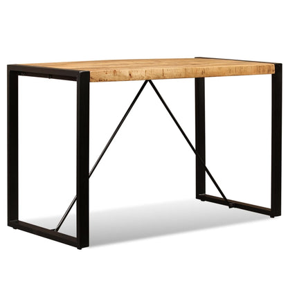 Solid Mango Wood Dining Table, 120 cm - Rustic Charm