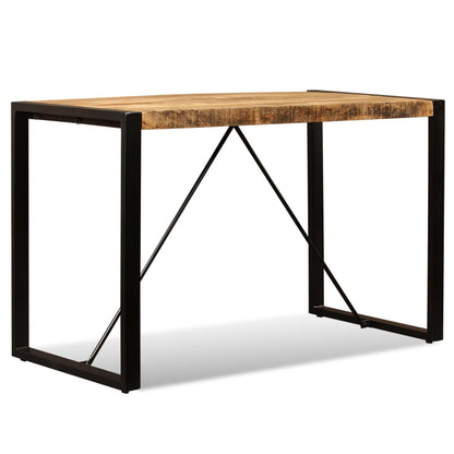 Solid Mango Wood Dining Table, 120 cm - Rustic Charm
