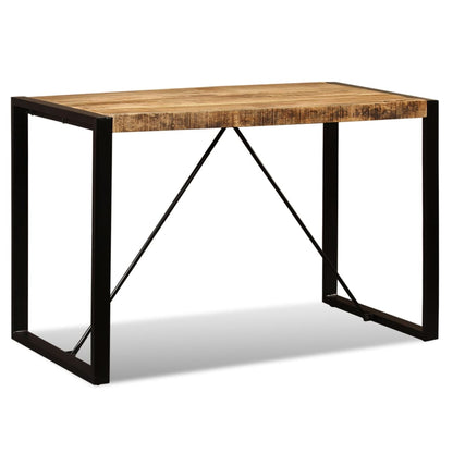 Solid Mango Wood Dining Table, 120 cm - Rustic Charm