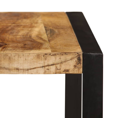 Solid Mango Wood Dining Table, Rustic Finish, 180 cm