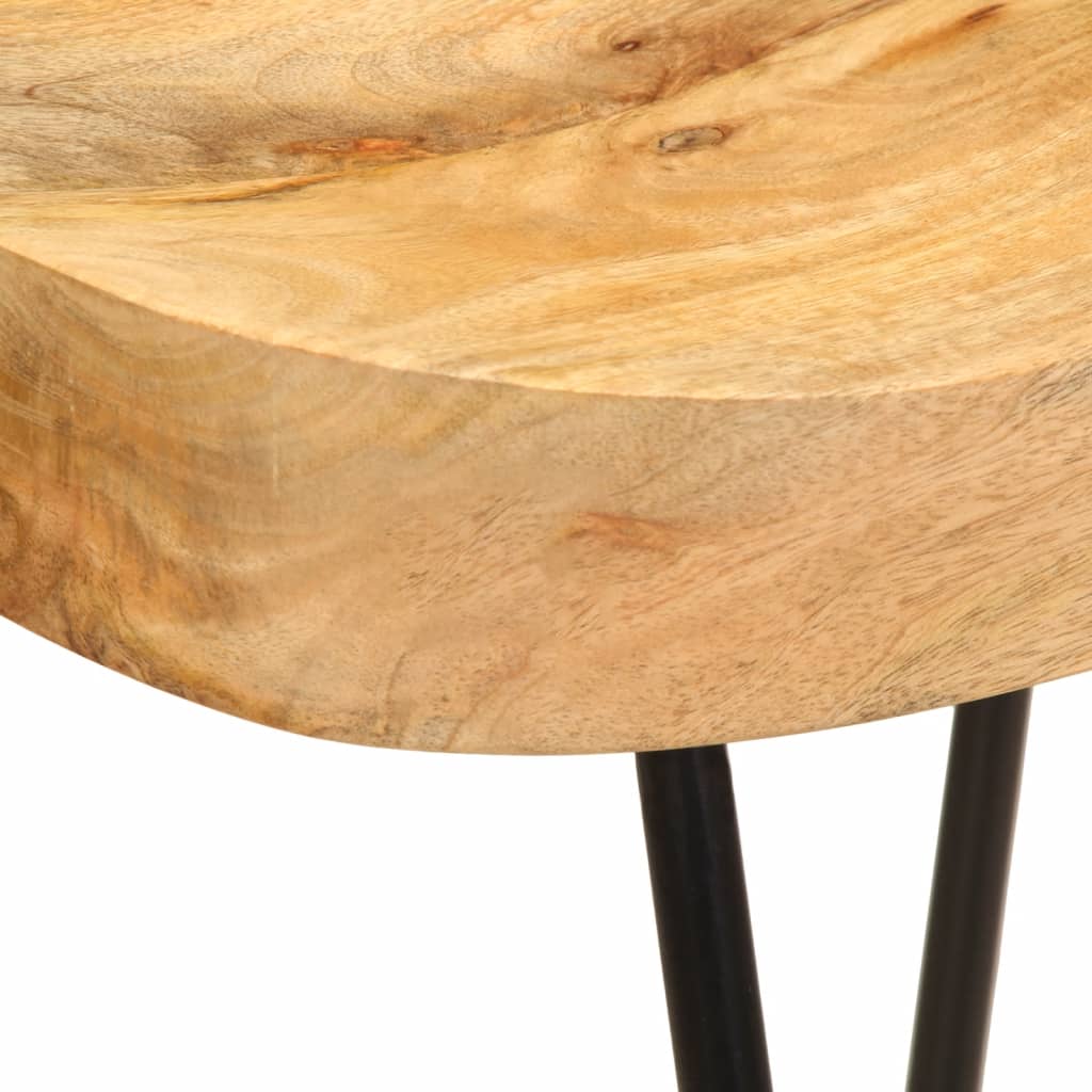 Solid Mango Wood Bar Stools - Set of 2 Vintage Style Seats