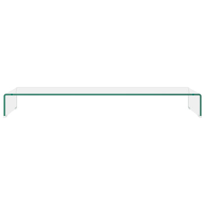 TV Stand/Monitor Riser Glass Clear 110x30x13 cm