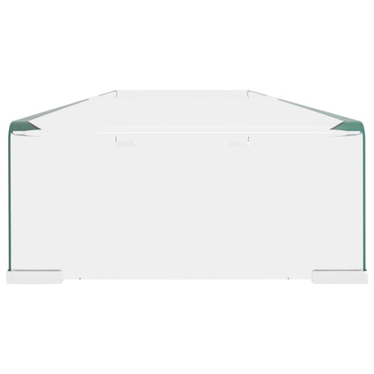 TV Stand/Monitor Riser Glass Clear 110x30x13 cm