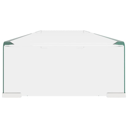 TV Stand/Monitor Riser Glass Clear 120x30x13 cm