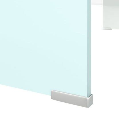 TV Stand/Monitor Riser Glass Green 90x30x13 cm