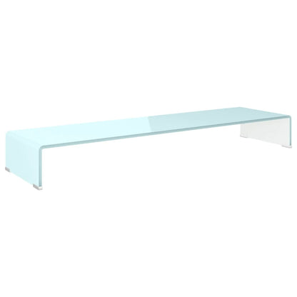 TV Stand/Monitor Riser Glass Green 110x30x13 cm