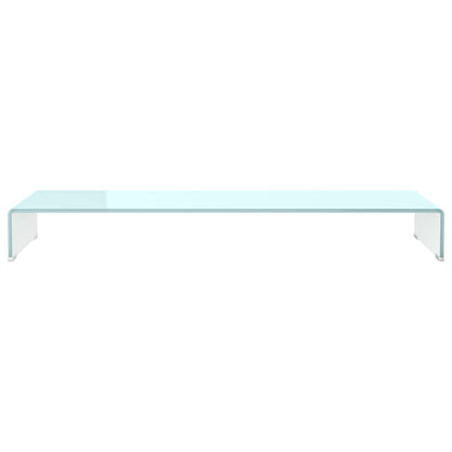 TV Stand/Monitor Riser Glass Green 110x30x13 cm