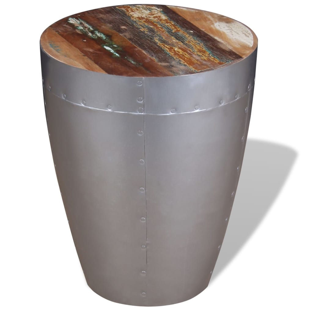 Aviator Stool - Solid Reclaimed Wood, Industrial Chic Design