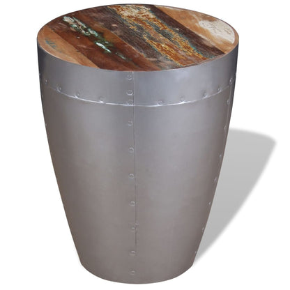 Aviator Stool - Solid Reclaimed Wood, Industrial Chic Design