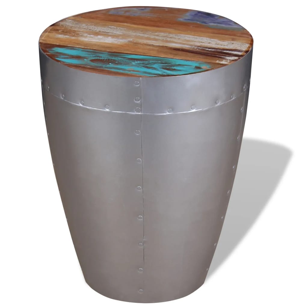 Aviator Stool - Solid Reclaimed Wood, Industrial Chic Design