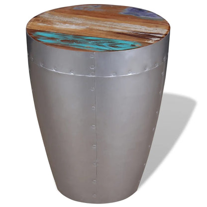 Aviator Stool - Solid Reclaimed Wood, Industrial Chic Design