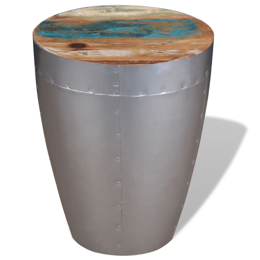 Aviator Stool - Solid Reclaimed Wood, Industrial Chic Design
