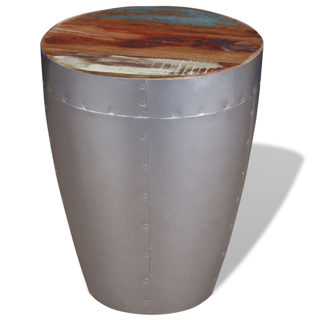 Aviator Stool - Solid Reclaimed Wood, Industrial Chic Design
