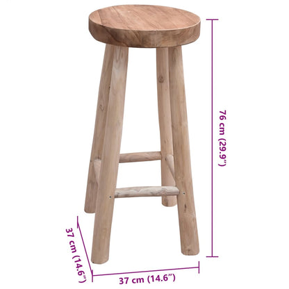 Solid Teak Wood Bar Stool - Durable & Stylish Seating Solution