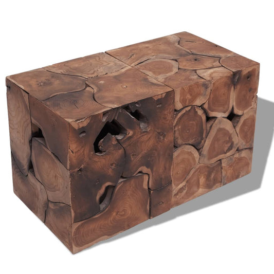 Solid Teak Stools & Coffee Table Set - Durable & Stylish Design