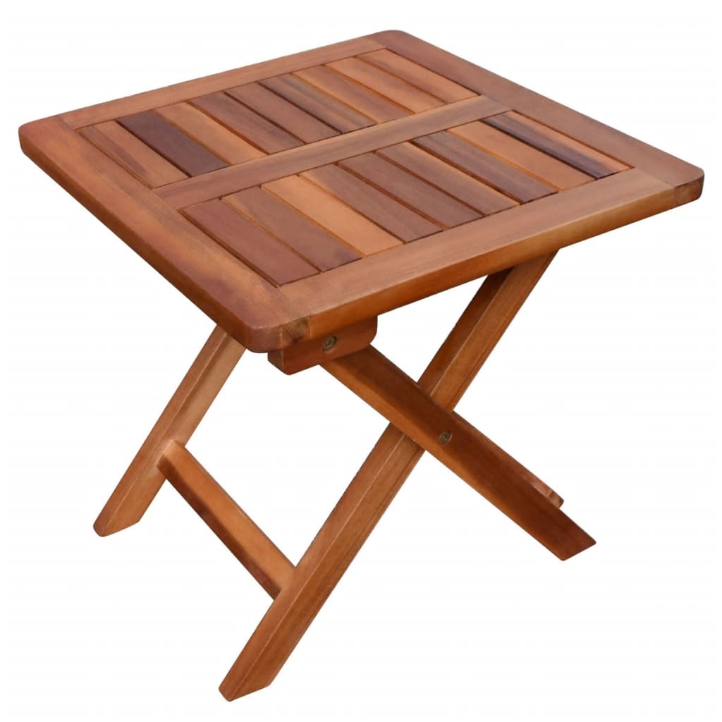 2-Piece Solid Acacia Wood Sun Loungers with Table Set