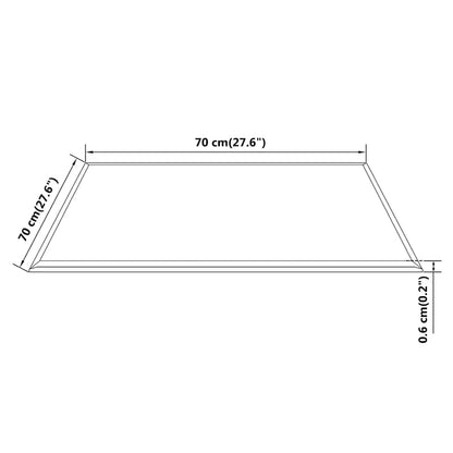 Table Top Tempered Glass Square 700x700 mm