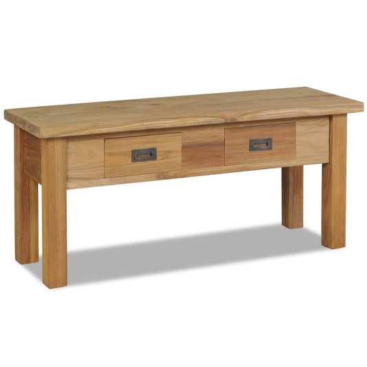 Solid Teak Hall Bench - 90x30x40 cm | Durable & Stylish Seating