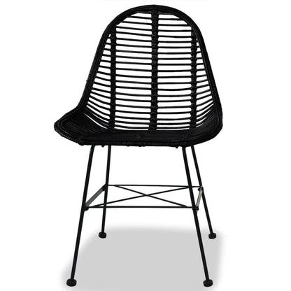 Set of 2 Natural Rattan Dining Chairs - Elegant & Sturdy