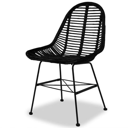 Set of 2 Natural Rattan Dining Chairs - Elegant & Sturdy