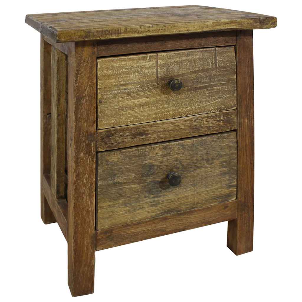 Solid Mahogany Wood Nightstand - 40x30x51 cm Elegant Design