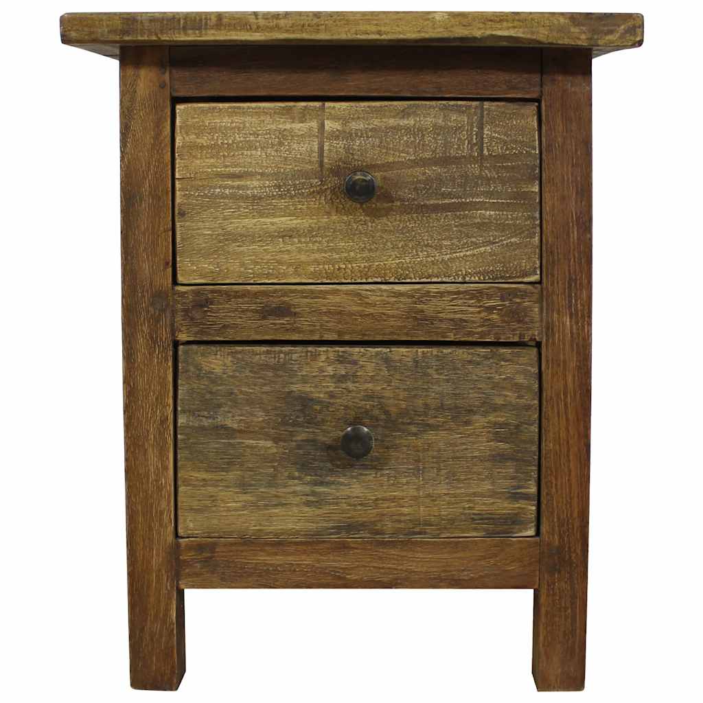 Solid Mahogany Wood Nightstand - 40x30x51 cm Elegant Design